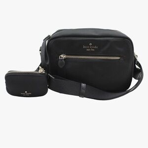 Kate Spade Black Crossbody Bag with Gold Accents